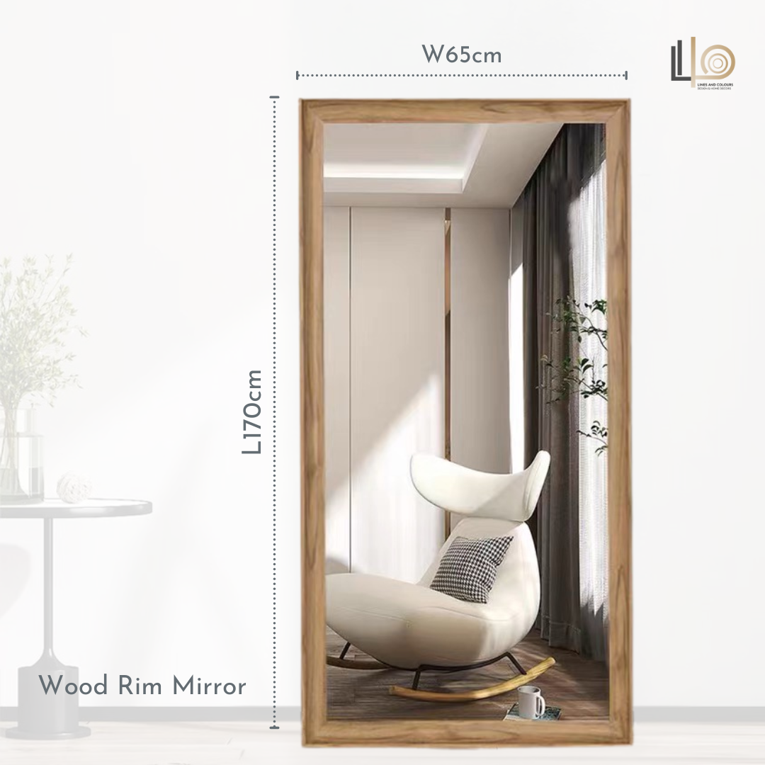 Wood Rim Mirror