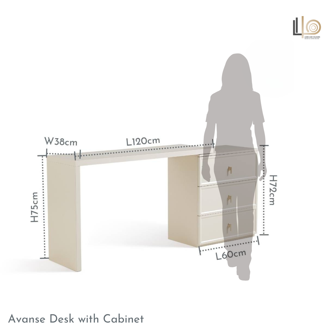 Avanse Desk with Cabinet