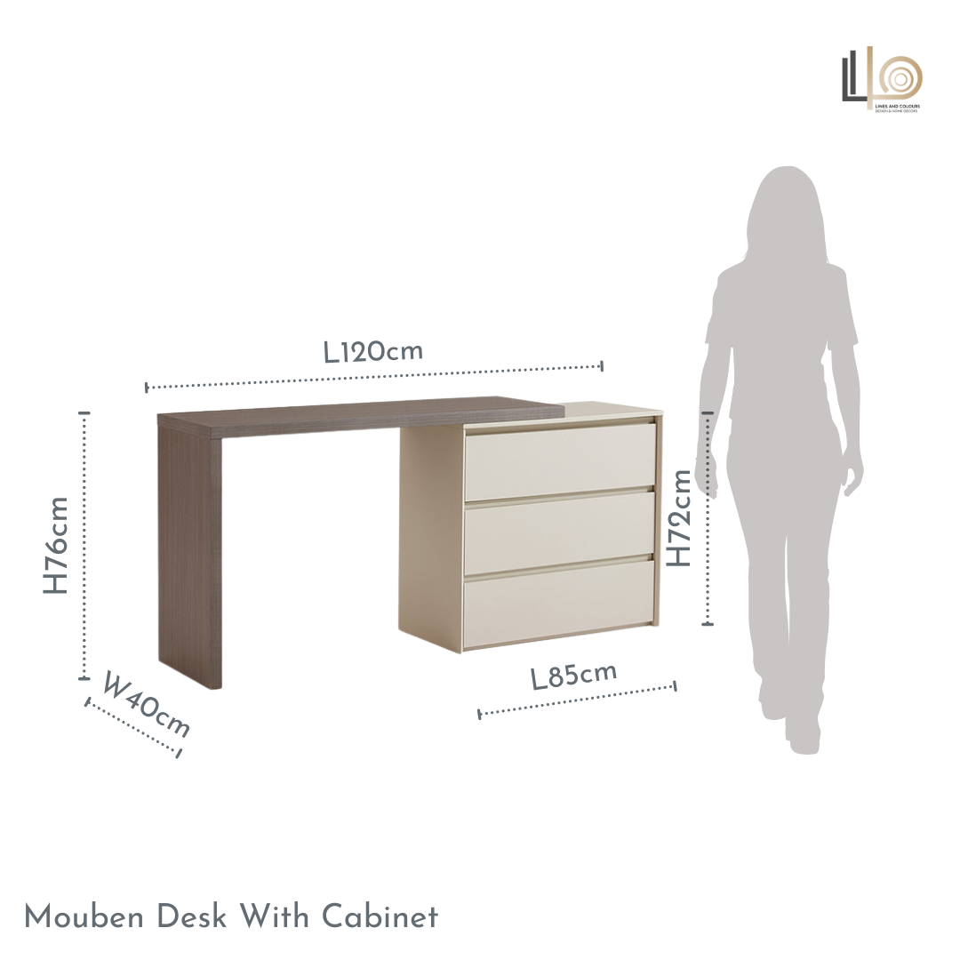 Mouben Desk with Cabinet