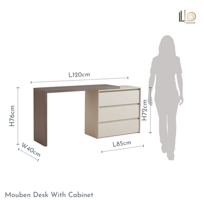 Mouben Desk with Cabinet