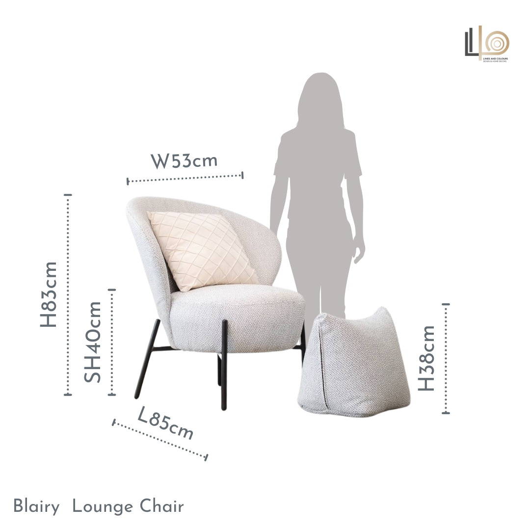Blairy Lounge Chair with Stool
