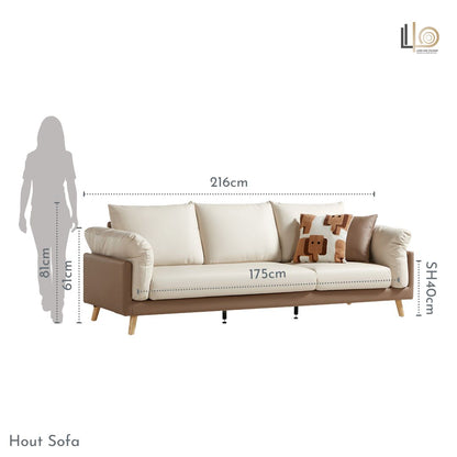 Hout Sofa &amp; Ottoman