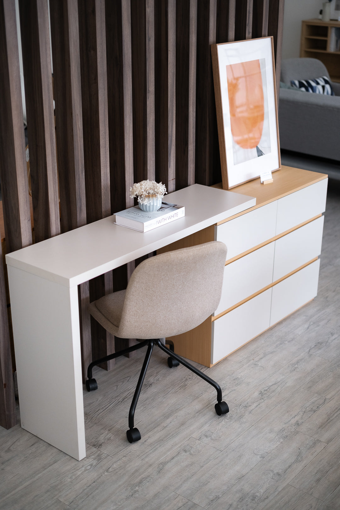Waija Desk with Cabinet